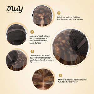 Selah-DWY 22-Inch Hand-Tied Filter Free Parting Wig with Transparent Lace Front 13x6 Color Options - Product Image 5