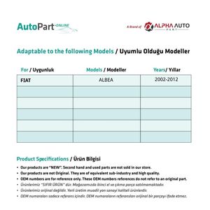 Code produit: FD113325 Kit de réparation de vitres-droite pour Fiat Albea (fabricant livré depuis la Turquie) - Product Image 2