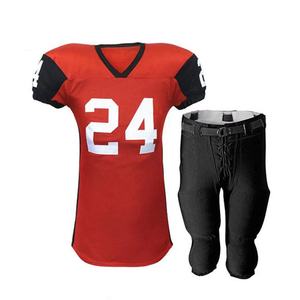 Conjunto de Uniforme de Fútbol Americano Unisex de Poliéster de Alta Calidad, Transpirable, de Secado Rápido, con Logotipo Personalizado Sublimado, Tallas Grandes - Product Image 2