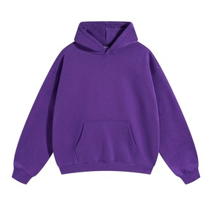 New Autumn Winter Unisex Loose <b>Fleece</b> <b>Lined</b> Fashionable Shoulder Drop Sleeve Solid Color Hoodie <b>Jacket</b> Outerwear Bulk - Product Image 1