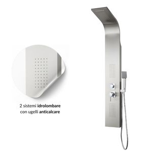 Set da bagno in acciaio inox a 4 funzioni colonna doccia 001 con cascata e getto spazzolato - Product Image 4
