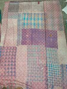 100% algodón hecho a mano Reversible Kantha cosido a mano sostenible Kantha tradicional Vintage hecho a mano Boho Chic Kantha - Product Image 3