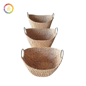 Cesta y bandeja de jacinto de agua al por mayor para almacenamiento en el comedor con calidad duradera y bajo costo - Product Image 2