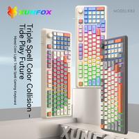 Clavier filaire XUNFOX K82 avec rétroéclairage, idéal pour le gaming, la compétition, l'ordinateur de bureau, le portable, le bureau et la maison