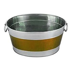 Seau à glace en métal pour boissons, glacière ovale en fer pour Champagne, vin, bière, avec fond coloré, offre spéciale - Product Image 6