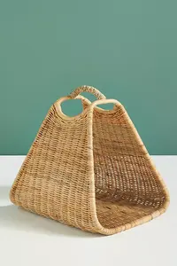 Top Selling Natural Rattan <b>Magazine</b> Basket <b>Holder</b> Storage Basket OEM Customized Handmade in Vietnam Wholesale - Product Image 2
