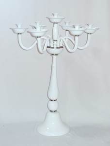 Candelabros blancos de 7 luces, candelabros de estilo moderno de lujo para bodas, candelabros decorativos de lujo real de alta calidad - Product Image 4