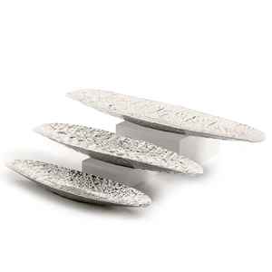 Plateau de service et de rangement décoratif pour petit-déjeuner, en métal martelé très résistant, avec bois de designer sur mesure, pour usage domestique, vente en gros - Product Image 6