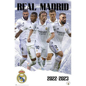 Póster del Equipo del Real Madrid para la Temporada 2022/23 con Técnicas de Impresión Digital - Product Image 1