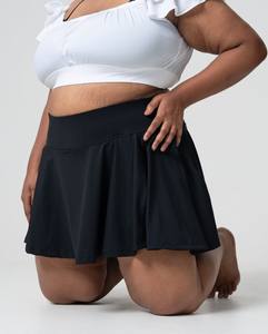 Minifalda lápiz floral de talla grande para mujer, venta al por mayor, informal, cintura Natural, ecológica, transpirable, cómoda, verano, OEM, ODM - Product Image 3