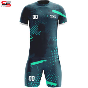Kit de uniforme de fútbol unisex de alta calidad personalizado, ropa de fútbol para adultos de nuevo diseño con corte automático, conjunto completo de clubes calientes - Product Image 3
