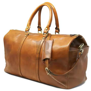 Premium <b>Leather</b> <b>Duffle</b> <b>Bag</b> For Travel Large Capacity Carry <b>Bag</b> With Adjustable Shoulder Strap For Weekend Trips And Daily Use - Product Image 2