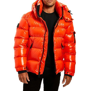 Abrigo de invierno personalizado de alta calidad para hombre, chaqueta ligera con capucha, chaqueta acolchada gruesa de burbujas para hombre - Product Image 4