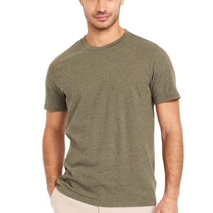 Camiseta de manga corta clásica con cuello redondo, informal, de verano, básica, de algodón, de primera calidad, camiseta lisa para marca. - Product Image 1