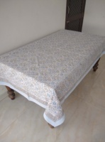 Nappe de table en coton 100% fait main, imprimé floral indien, multi-motifs, Balajee TC-02, résistante à l'huile et à l'eau
