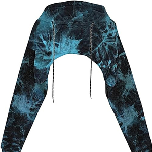 Sudadera corta con capucha para mujer con estilo 2025 | Jersey con logotipo personalizado OEM para gimnasio, fitness, ropa deportiva marcas y pedidos de moda al por mayor a granel - Product Image 1