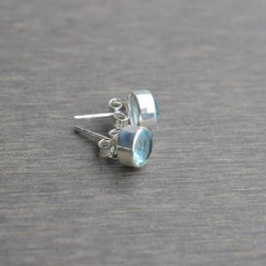 Boucles d'oreilles clous en topaze plaquées or pour femmes, bijoux en argent sterling 925 - Product Image 2