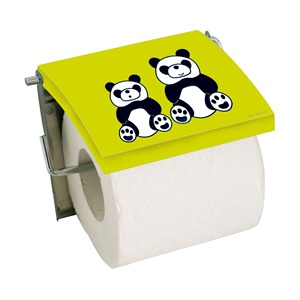 Porte-rouleau de papier toilette MSV « Panda » en acier inoxydable, jaune - Product Image 1
