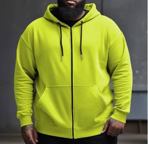 Pull en coton lourd de haute qualité pour hommes Usine Logo personnalisé Tricoté Sweats à capuche surdimensionnés unis pour l'hiver Épaule tombante - Product Image 3