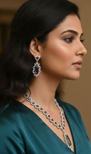 Collier et boucles d'oreilles en améthyste en forme de cœur, très demandés, bijoux de luxe pour les soirées, disponibles au prix d'usine - Product Image 2