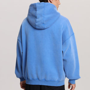 Pull à capuche décontracté pour homme, best-seller, 100% coton, broderie personnalisée, service OEM, lavage à l'acide, streetwear - Product Image 2