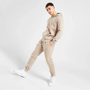 Venta al por mayor de logotipo personalizado de dos piezas conjunto de peso pesado de gran tamaño 100% algodón para hombre de talla grande de hombros caídos pantalones con capucha para la primavera - Product Image 1