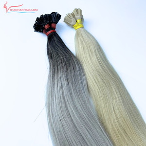 ผมต่อปลายแบนสีน้ำตาลหยักธรรมชาติและสีเต็มทั้งหมดมีอยู่ในคลังสินค้าวาดคู่ - Product Image 6