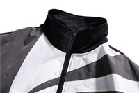 Veste coupe-vent à capuche pour homme, mode streetwear d'hiver, logo personnalisé, coupe ample, imperméable, coupe-vent, respirante, séchage rapide, tricotée