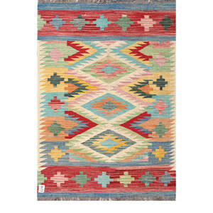 Tapis kilim Maimana Afghanistan 147 x 103 cm, artisanat textile et tissu - Product Image 1