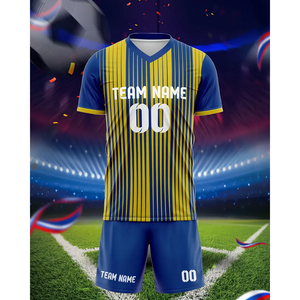 Camiseta de Fútbol para Hombre, Cómoda y Transpirable, con Nombre y Número Personalizados, Color Amarillo, Estilo Fútbol Americano, Corte Automatizado - Product Image 4