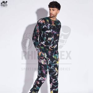 ชุดวอร์มมัดย้อมสำหรับผู้ชายใส่ออกกำลังกายในยิมเสื้อวอร์มย้อมสีสำหรับฤดูหนาว - Product Image 3