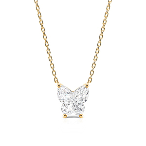 Collar de Mariposa con Diamantes y Perlas Chapado en Oro Jeulia para Mujer - Product Image 1