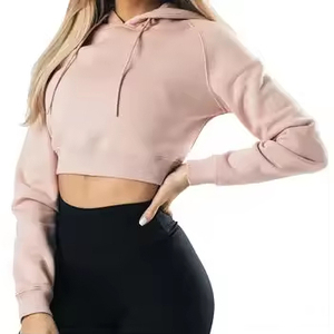 Sudadera Corta con Capucha para Mujer, Estilo Urbano, Invierno, 100% Algodón, Transpirable, Ecológica, de Alta Calidad - Product Image 6