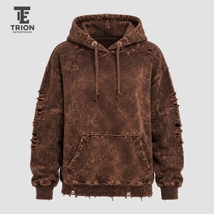 Premium <b>women</b>’s distressed <b>hoodie</b> featuring <b>soft</b> fabric, vintage fading, relaxed fit, and trendy worn details for modern - Product Image 6