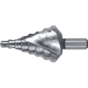RUKO HSS Spiral Fluted <b>Step</b> <b>Drill</b> Bit 6-32mm Drilling Range 2 Cutting Edges 8 <b>Steps</b> for Metal Crafts - Product Image 1