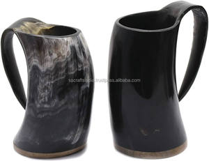 Tasse en corne rustique pour les fêtes médiévales, le camping et les aventures en plein air, fabriquée à la main à partir de cornes d'origine éthique à vendre - Product Image 5