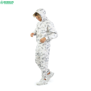 Venta al por mayor chándal para hombres camuflaje Unisex 65% algodón 35% poliéster dos piezas pulóver chándales transpirable y secado rápido - Product Image 3