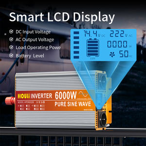 Convertisseur d'énergie à onde sinusoïdale pure HOULI 1000W~7000W |   Convertisseur 12V/24V DC vers 220V AC pour voiture, camping-car, système solaire - Product Image 2