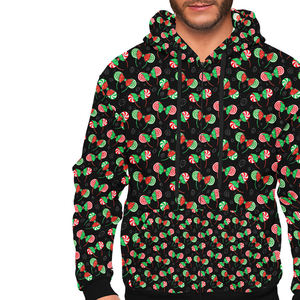 Nueva llegada sudaderas con capucha de sublimación para hombre con cremallera estilo único transpirable cuello con capucha patrón de estampado de invierno - Product Image 6