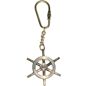 Solid Brass Ship Wheel Keychain Wholesale Luxury Item Mini Brass Antique Design <b>Watch</b> Style Camping New Design 2025 High Quality - Product Image 1