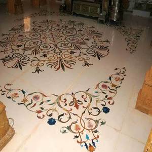 Giá tốt nhất cái nhìn thanh lịch Inlay sàn đá cẩm thạch sàn trang trí nội thất sàn đá tự nhiên phiến đá cẩm thạch xuất khẩu - Product Image 6