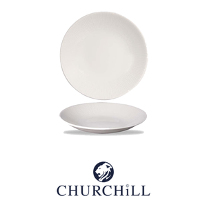 จานอาหารค่ำทรงโค้ง Churchill Bamboo White Rilievo สีขาว - ขนาด 28.1 ซม. สำหรับร้านอาหาร โรงแรม จัดเลี้ยง ขายส่ง - Product Image 4