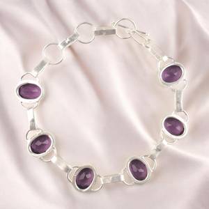 Bracelet tennis en argent sterling avec pierre de zircon, fait à la main, charme luxueux, bijoux élégants pour femmes, cadeau - Product Image 1