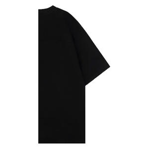 เสื้อยืดแขนสั้นคอกลมไซส์ใหญ่สำหรับผู้หญิง ผ้าฝ้ายออร์แกนิค 100% ระบายอากาศได้ดี เป็นมิตรกับสิ่งแวดล้อม สีดำ สไตล์ลำลอง แบบสั่งทำ - Product Image 5