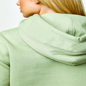 Sweat à capuche pull surdimensionné lourd avec logo imprimé personnalisé sweats à capuche légers à épaules tombantes pour femme - Product Image 4