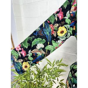 Robe de Chambre Kimono Unisexe en Velours de Luxe, Veste Réversible en Soie Double, Automne Hiver, Cadeau Élégant, Vert Ikat, Bleu Malibu, ODM Tie - Product Image 5