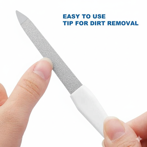 Mini Lima de Uñas Profesional de Acero Inoxidable, Desechable y Reutilizable, de Zafiro de Seguridad con Mango de Plástico, Fabricada por Emery - Product Image 2