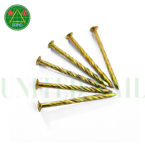 Clavos de acero chapados en amarillo a precios competitivos hechos en Vietnam con cabeza a cuadros y tipo de vástago de tornillo de la fábrica de Vietnam - Product Image 1