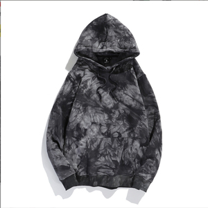Sudadera con capucha informal para hombre de llegada superior hecha a medida Tie Dye poliéster térmico/algodón a prueba de viento colección de invierno ecológica - Product Image 1