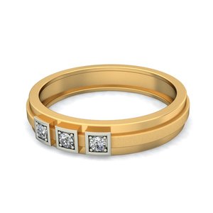 Ishi Diamonds Anillo de diamantes cultivados en laboratorio de oro de 18K para hombre - Product Image 5